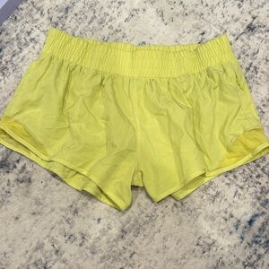 Lululemon Bright Yellow Athletic Shorts